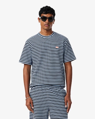 T-shirt coton textur&eacute; ray&eacute;