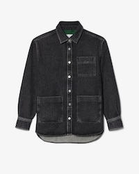 Veste surchemise denim oversize