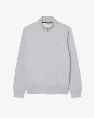 Sweatshirt zipp&eacute; molleton col montant