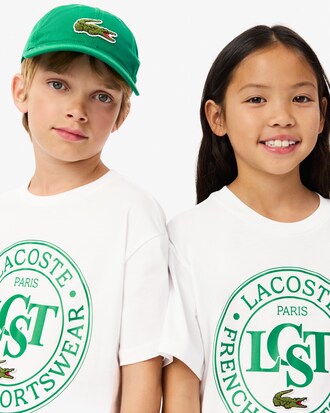 T-shirt coton badge contrasté