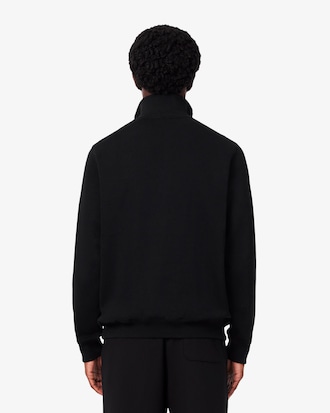 Sweatshirt zipp&eacute; interlock col montant