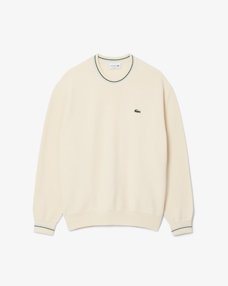 Pull fin en crêpe de coton à rayures
