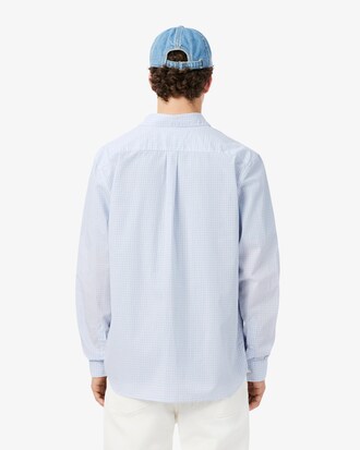 Chemise &agrave; carreaux popeline l&eacute;g&egrave;re regular fit 