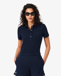 Polo L.12.D slim fit en mini piqu&eacute; stretch