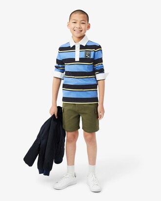 Polo rugby coton ray&eacute;