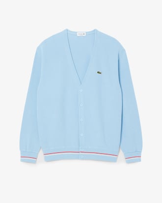Cardigan relaxed fit coton détails rayés