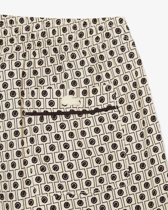 Short relaxed fit coton mélangé imprimé