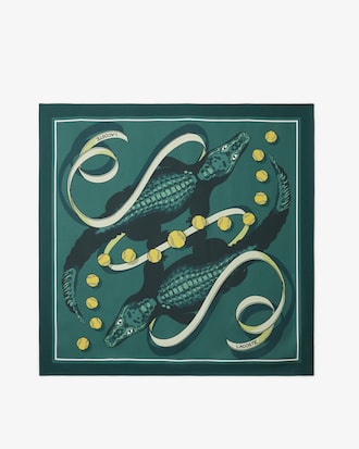 Foulard soie imprim&eacute; D&eacute;fil&eacute;