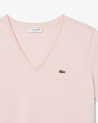 T-shirt relaxed fit coton doux col V