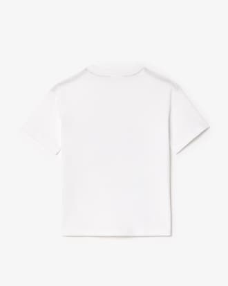 T-shirt coton badge contrasté