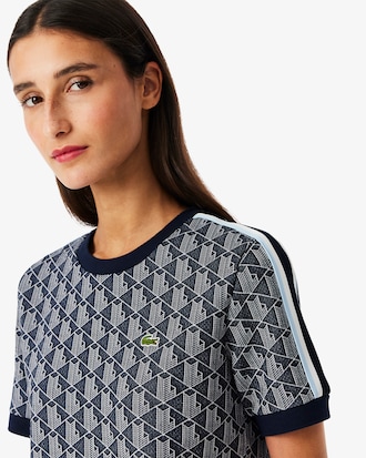 T-shirt slim fit jacquard monogramme