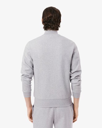 Sweatshirt zipp&eacute; molleton col montant