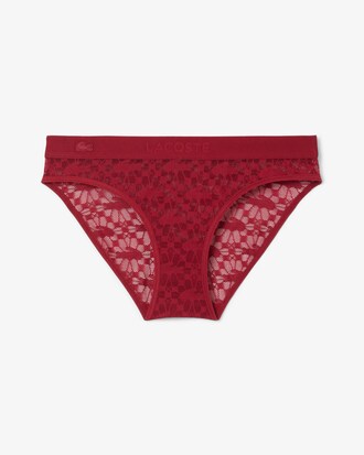 Culotte en dentelle ceinture sigl&eacute;e
