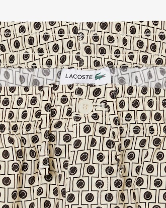 Short relaxed fit coton mélangé imprimé