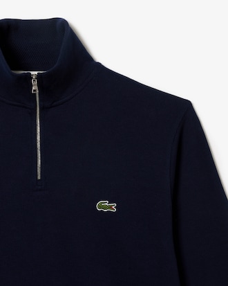 Sweatshirt zipp&eacute; interlock col montant