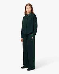 Pantalon bandes satin&eacute;es oversize