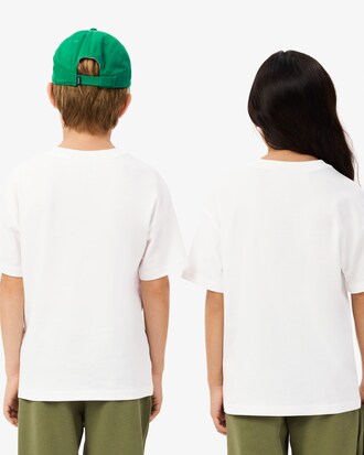 T-shirt coton badge contrasté