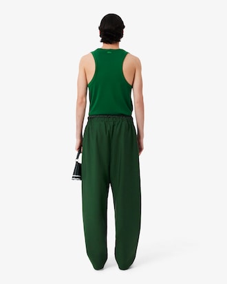 Pantalon bi-mati&egrave;re laine D&eacute;fil&eacute;