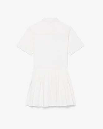 Robe chemise popeline bas pliss&eacute;