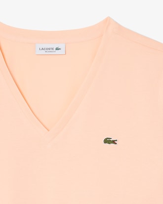 T-shirt relaxed fit coton doux col V