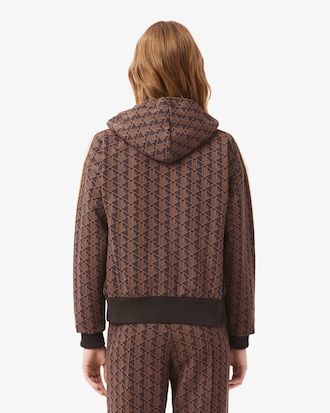 Sweatshirt &agrave; capuche jacquard monogramme