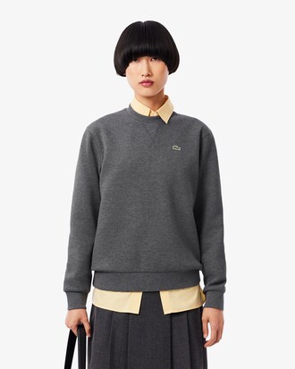 Sweatshirt relaxed fit col rond en Piqué