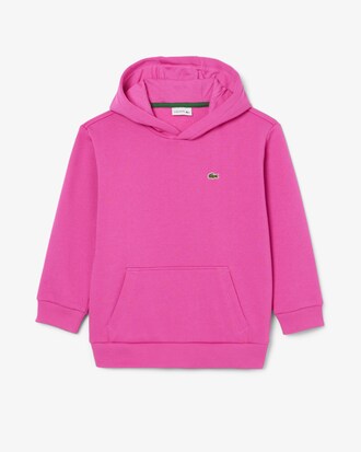Lacoste Pull Rose Fushia Homme Sweatshirt à Capuche Molleton Avec