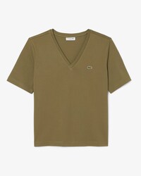 T-shirt relaxed fit coton doux col V