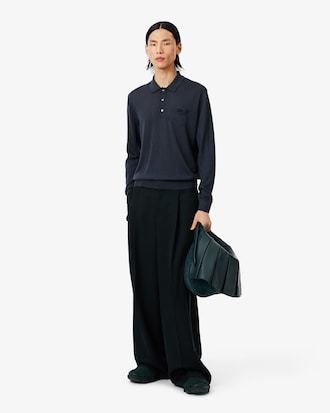 Pull col polo laine mérinos Défilé