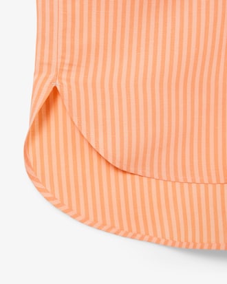 Robe chemise oversize lin m&eacute;lang&eacute;