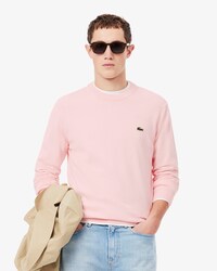 Pull coton uni col rond
