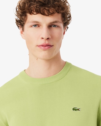Pull coton uni col rond