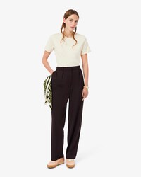 Pantalon oversize laine m&eacute;lang&eacute;e