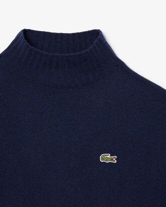 Pull col montant cachemire maille 3D