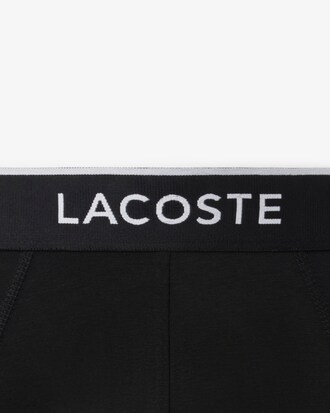 Lot de 3 slips coton uni sigl&eacute;s