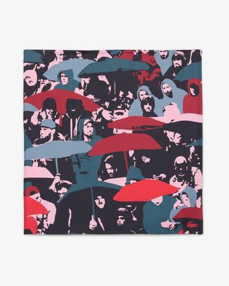 Foulard soie imprim&eacute; D&eacute;fil&eacute;