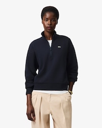 Sweatshirt col montant zipp&eacute; en Piqu&eacute;