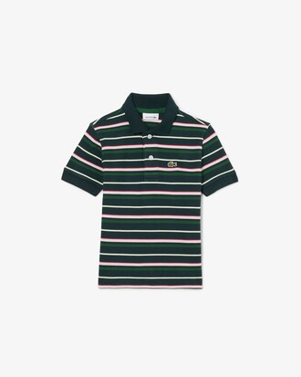 Polo en Petit Piqué rayures contrastées