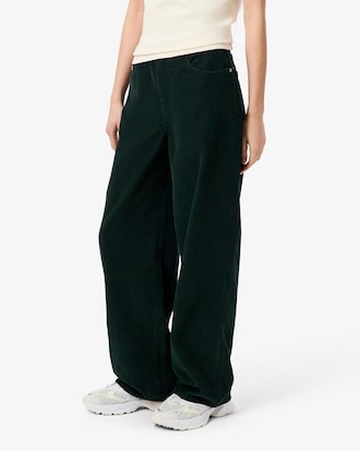 Pantalon wide fit velours c&ocirc;tel&eacute;