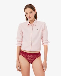 Culotte en dentelle ceinture sigl&eacute;e