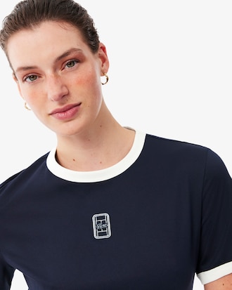 Robe t-shirt coton avec badge