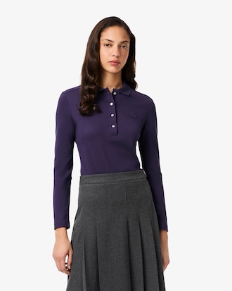 Polo L.12.D slim fit en mini Piqu&eacute; stretch