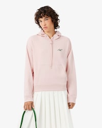 Sweatshirt &agrave; capuche en molleton badge