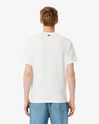 T-shirt coton imprimé court de tennis