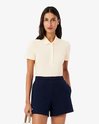 Polo L.12.D slim fit en mini piqu&eacute; stretch