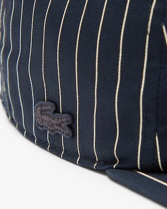 Casquette twill de coton ray&eacute;e brod&eacute;e