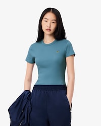 T-shirt slim fit coton côtelé