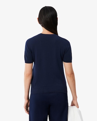 Pull manches courtes maille 3D