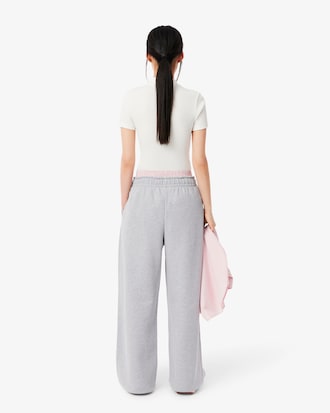 Pantalon wide fit crocodile plissé