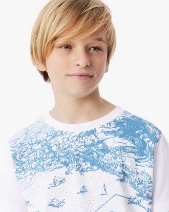 T-shirt jersey imprim&eacute; tennis